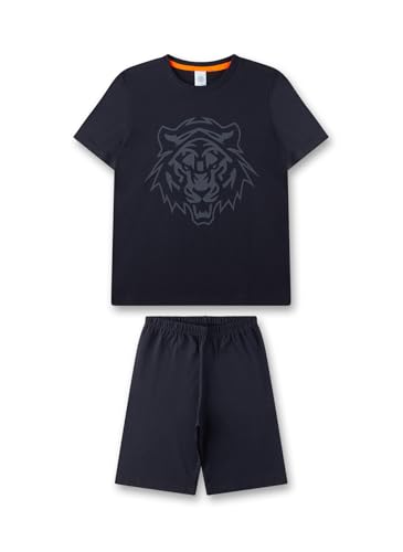 sanetta-jungen-schlafanzug-kurz-dunkelblau-pyjamaset-aus-baumwolle image 4