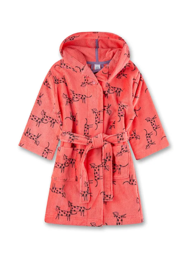 sanetta-m-dchen-bademantel-pink-leoparden-kuscheliger-bademantel-aus-baumwoll-mi image 1