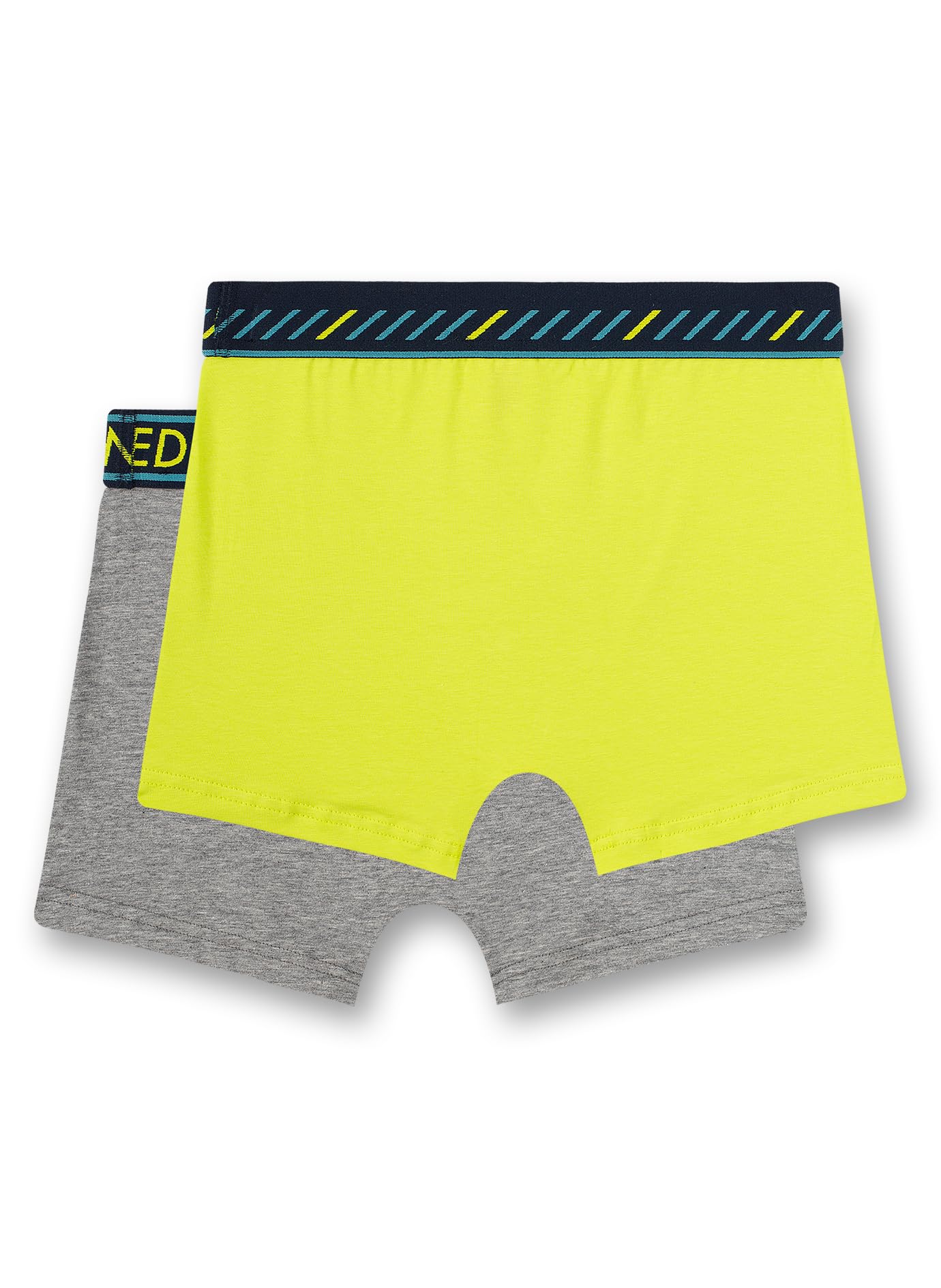 sanetta-jungen-hipshorts-doppelpack-graumelange-und-lemon-gr-n-unterhose image 2