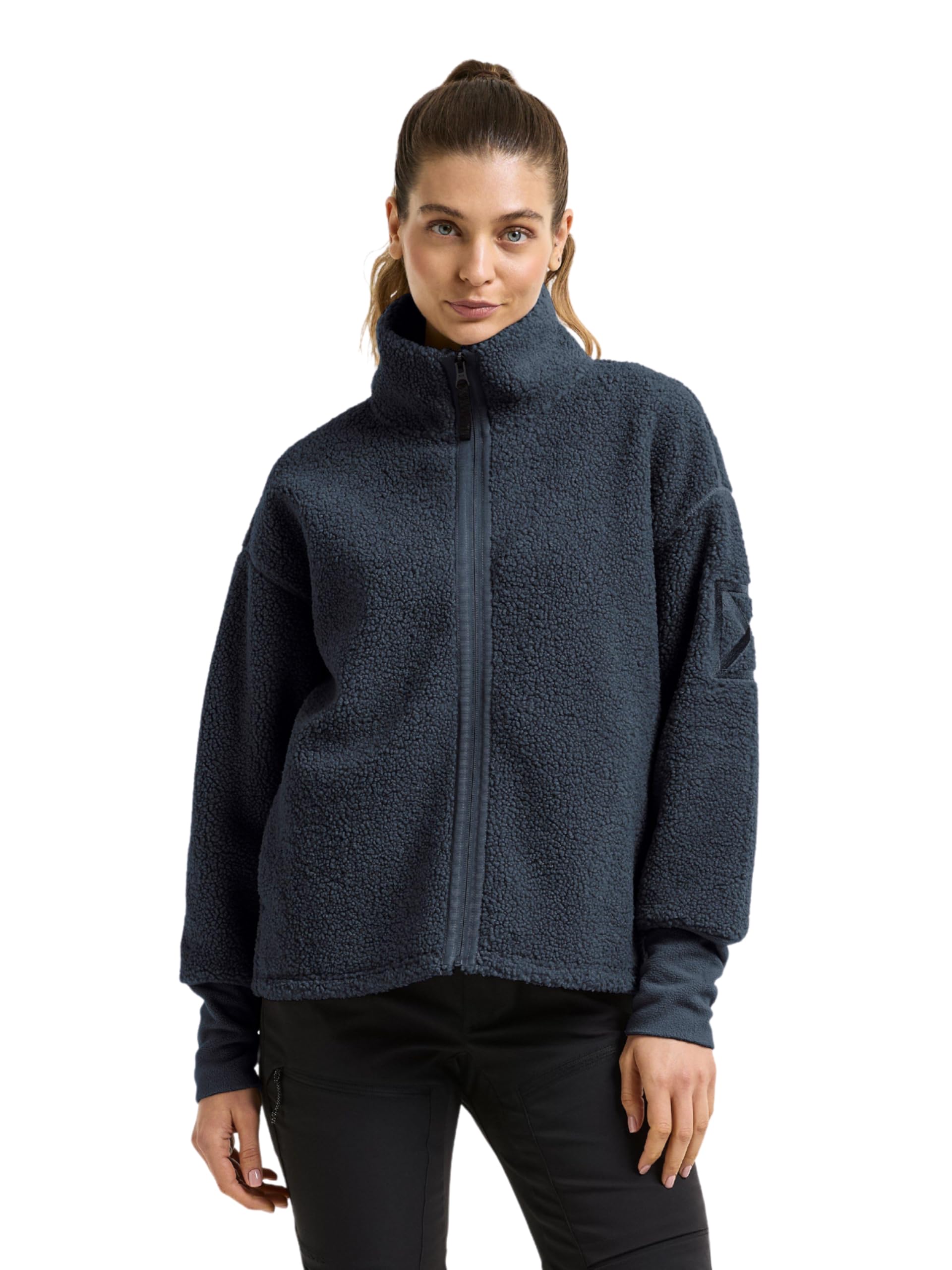 didriksons-damen-melissa-sherpa-teddy-jacke-pile-fleece-full-zip image 1
