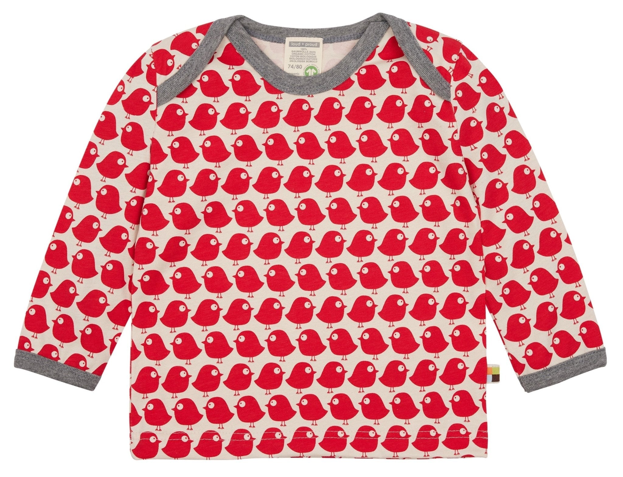 loud-proud-shirt-langarm-mit-druck-v-gel-bio-baumwoll-shirt image 1