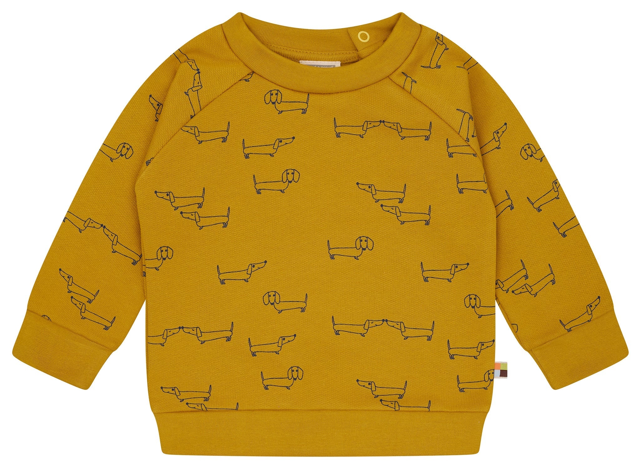 loud-proud-sweatshirt-mit-alloverdruck-dackel-bio-baumwolle image 1