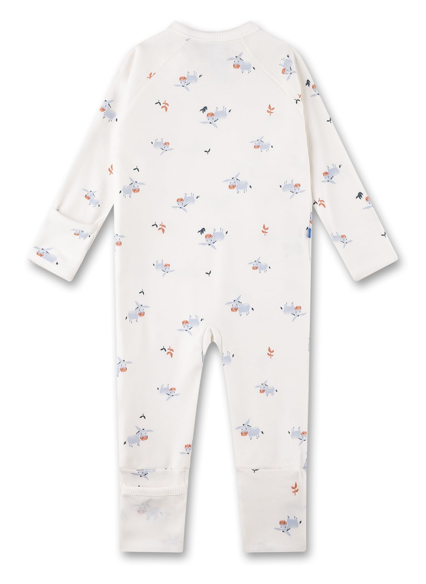 sanetta-baby-strampler-off-white-esel-baby-overall-aus-bio-baumwolle-f-r-jungen image 2